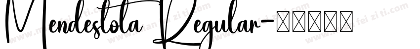 Mendeslota Regular字体转换